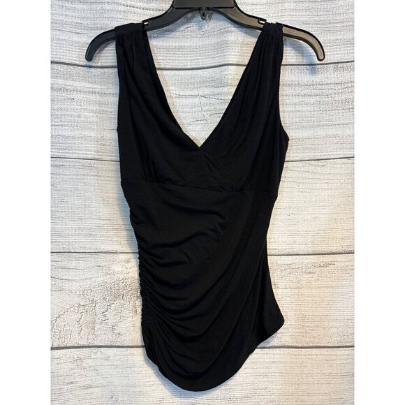 Elie Tahari Sleeveless Ruched Blouse Tank Top S - Picture 1 of 4